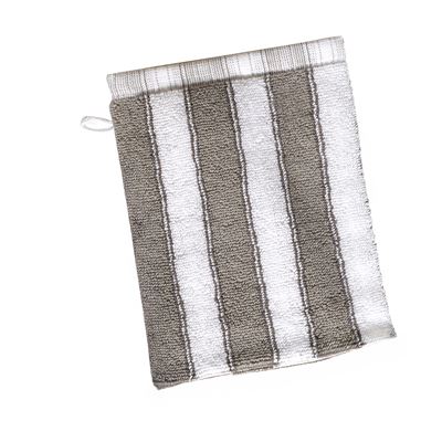 Linge de toilette double rayure - BECQUET CRÉATION - 500 g/m²
