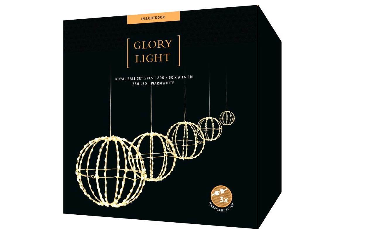 LED-Lichtervorhang Royal Ball 550 LED, Ø 16 cmLED Weihnachtsdekoration für den Innen- und Aussenbereich