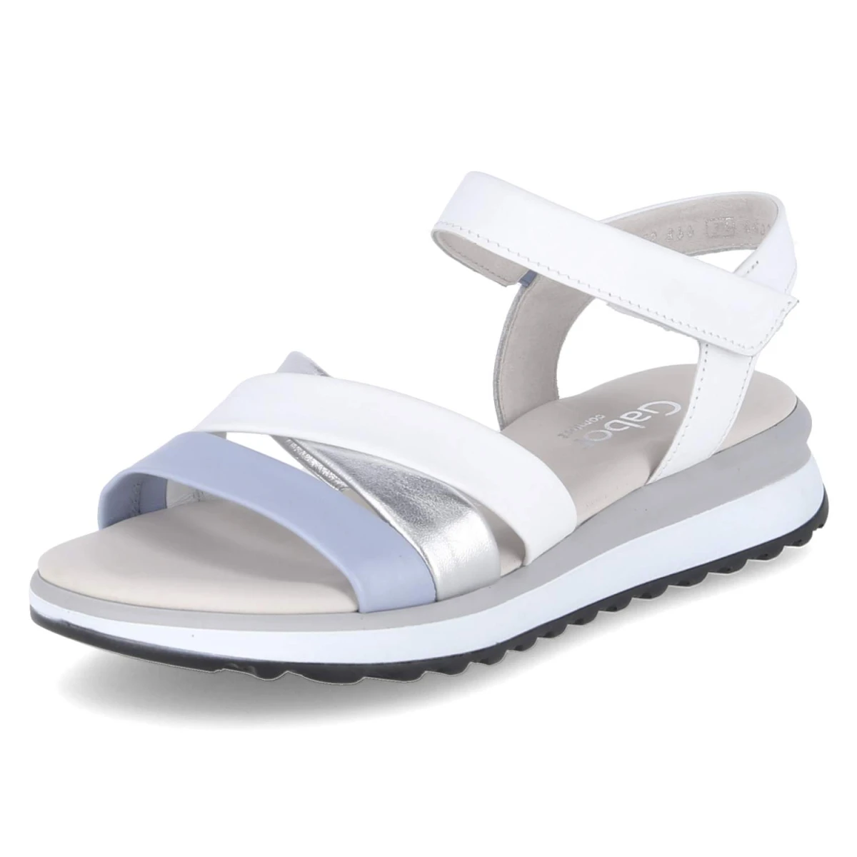 GaborSandalen - sky/silber/weiss