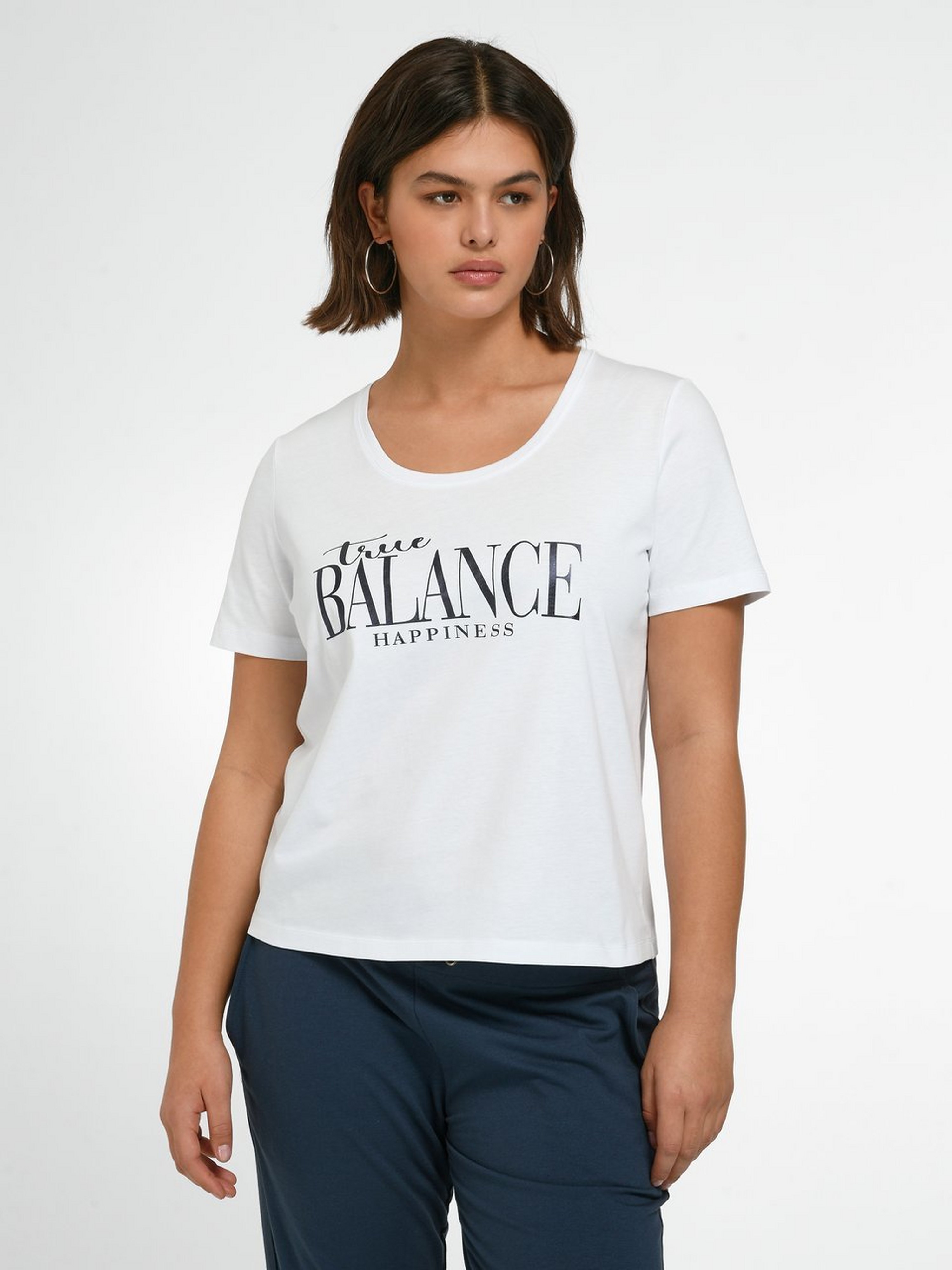 Rundhals-Shirt mit 1/2-Arm