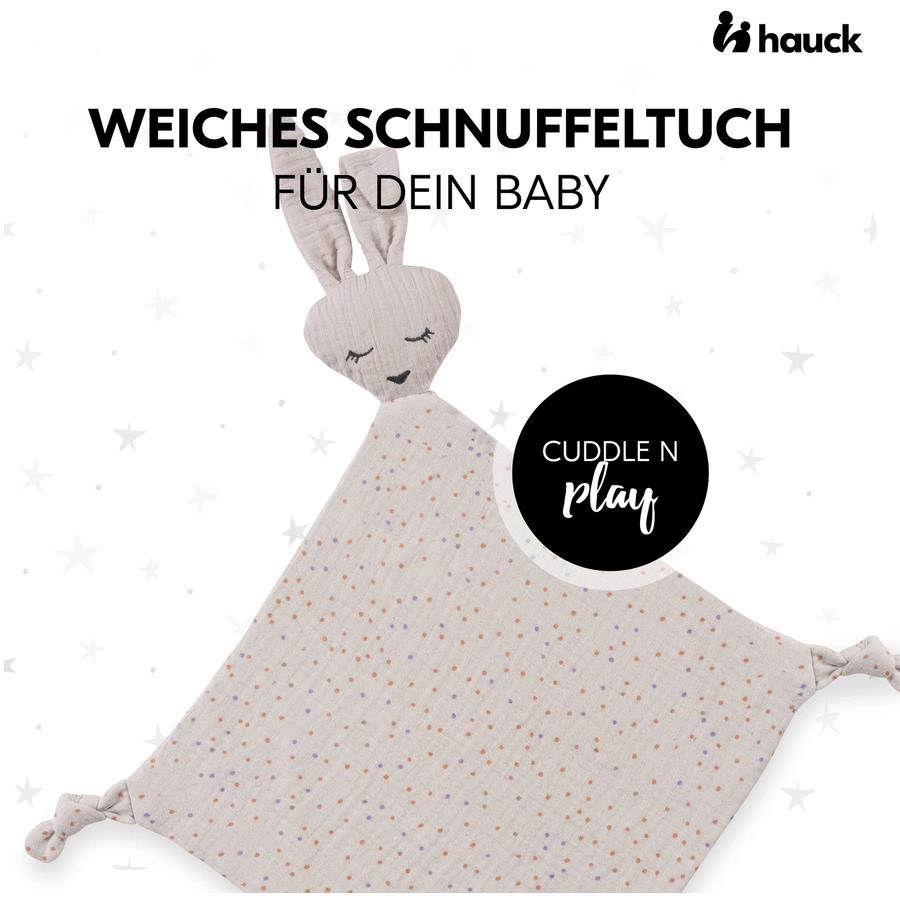 hauck Schnuffeltuch Cuddle N Play Rabbit Beige Dots