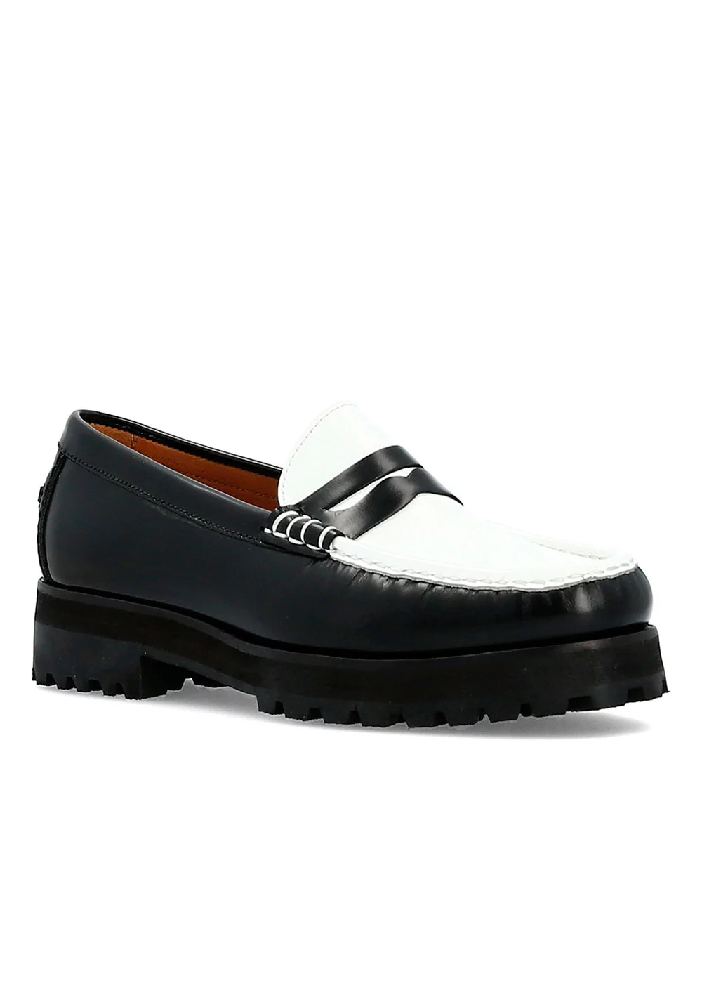 MOCASSIN LUG MOC BICOLORE NOIR & BLANC