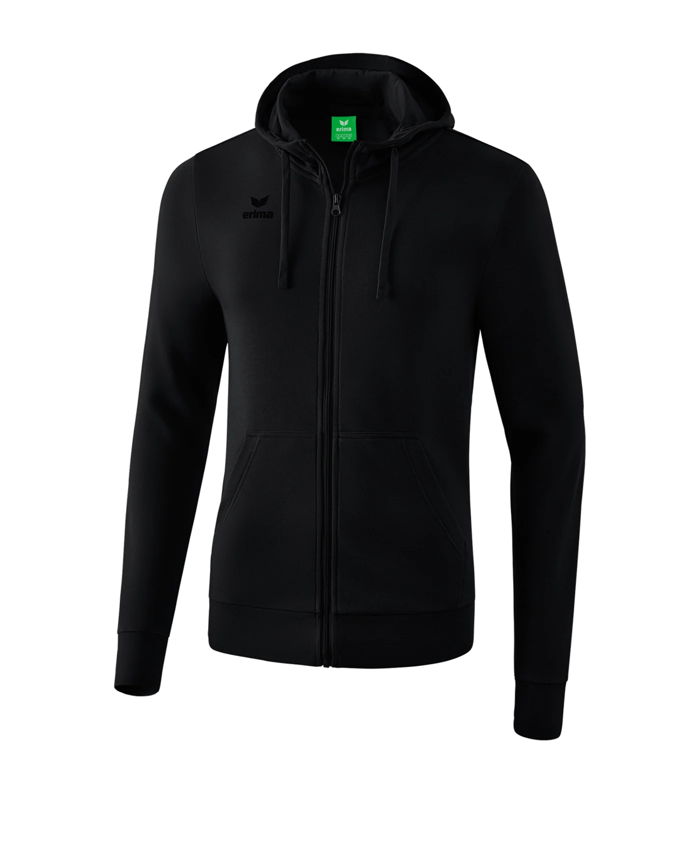 Erima Basic Kapuzenjacke Kids Schwarz