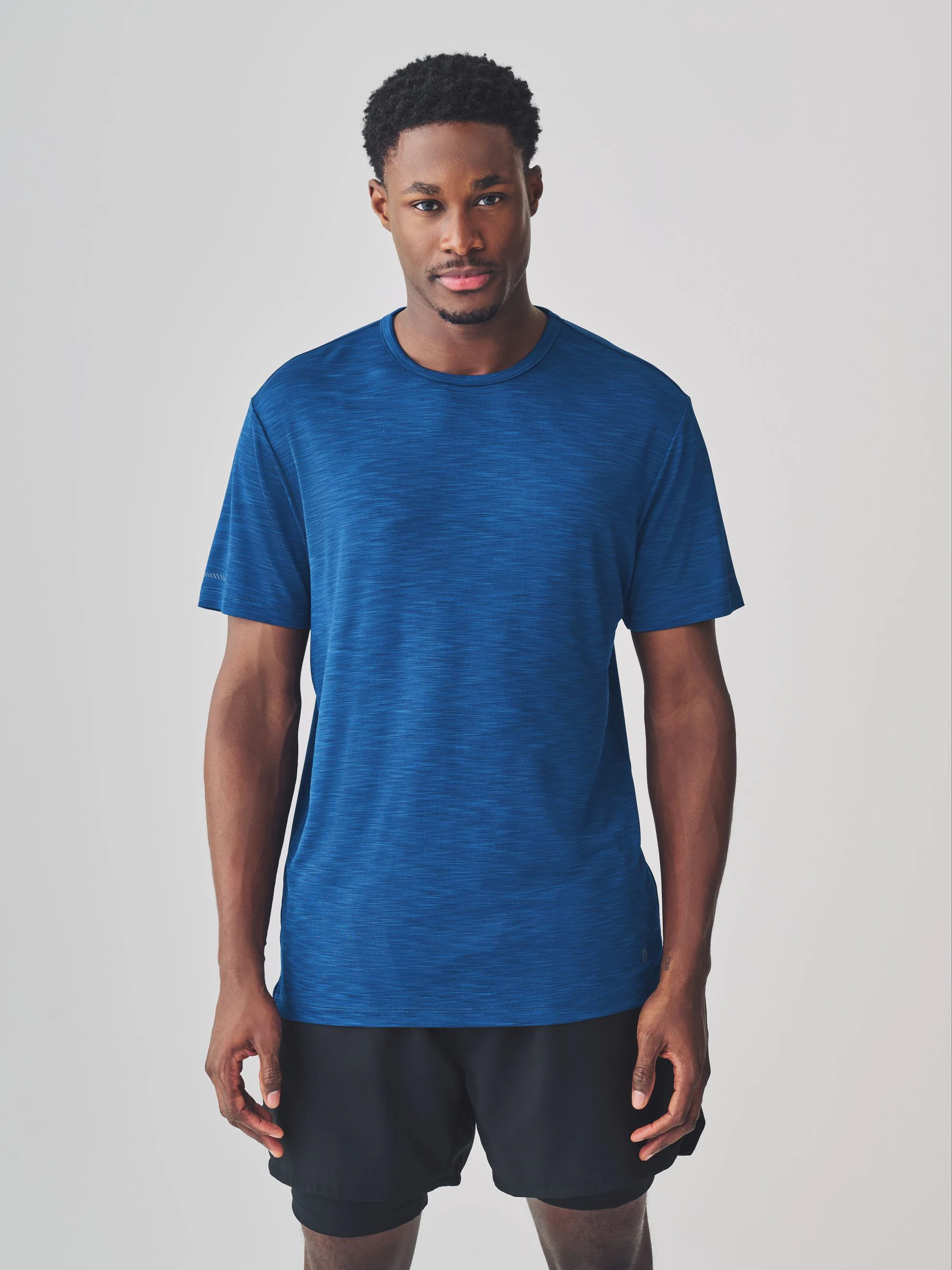 Helderblauw - T-shirt met korte mouwen - Active Gym Trainingstop