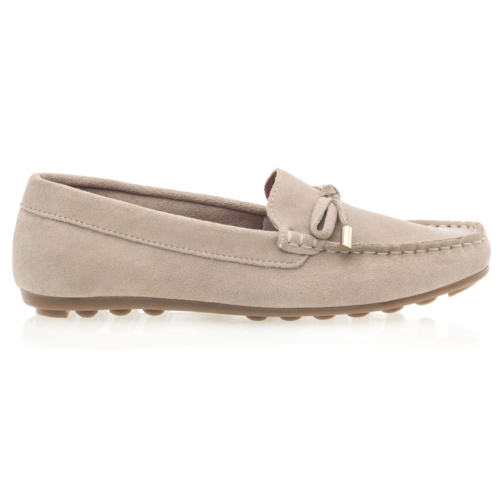 Mocassins Femme en cuir beige
