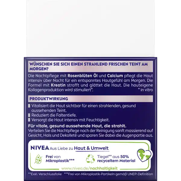 Vital strahlender Teint regenerierende Nachtpflege