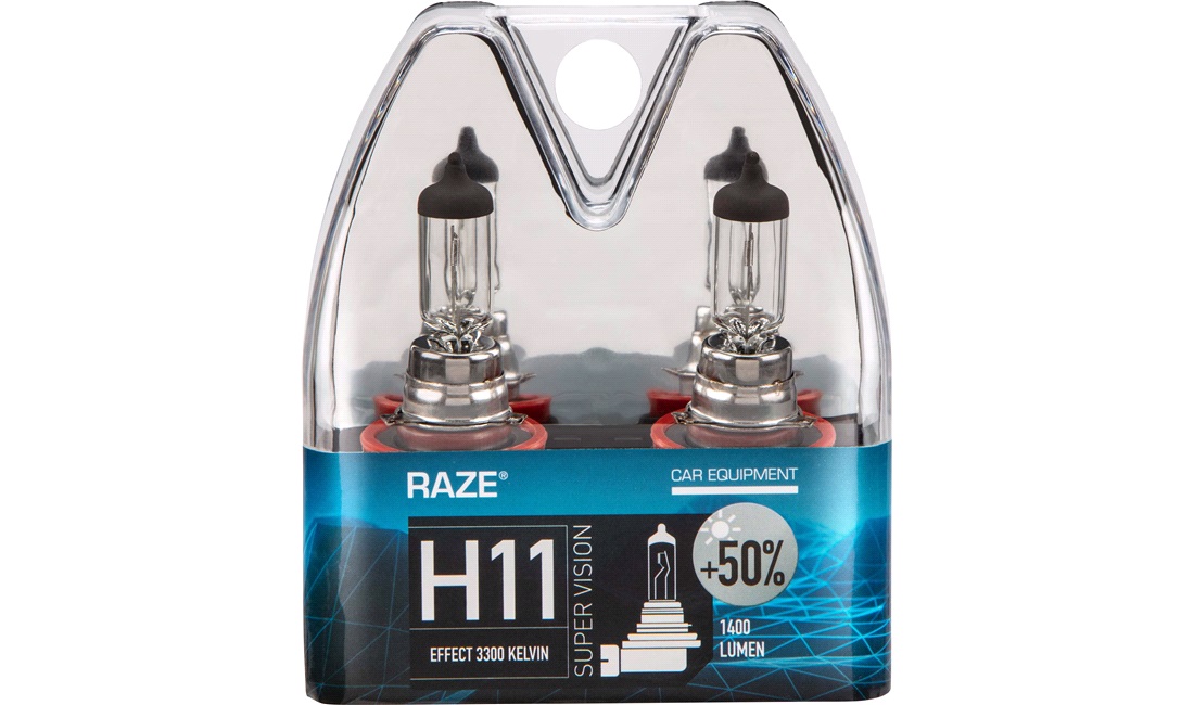 SUPER VISION +50% pæresæt H11 RAZE