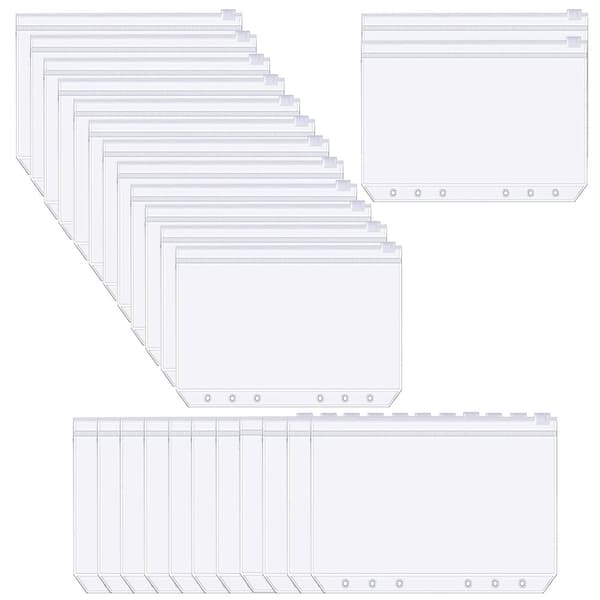 INF PVC-perm med 6 ringer og glidelås - A5 25-pack