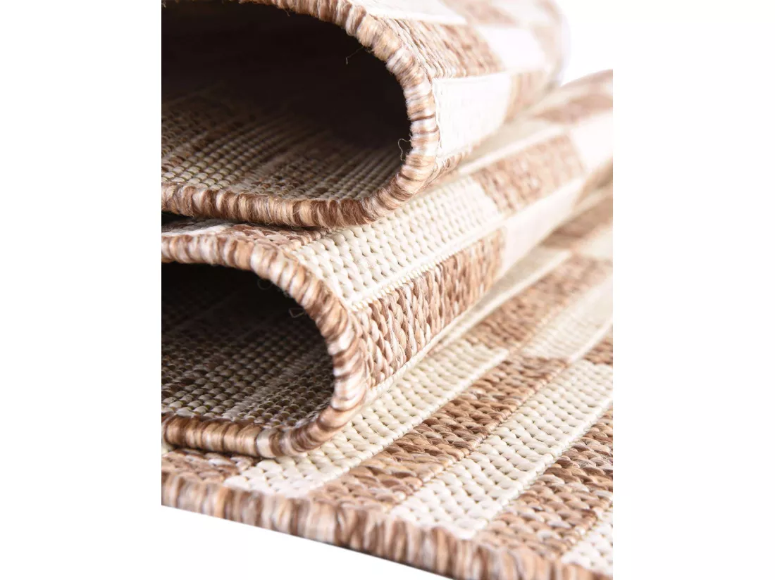 Tapis d'Extérieur - 185x125 - Taupe - Tulum Tile