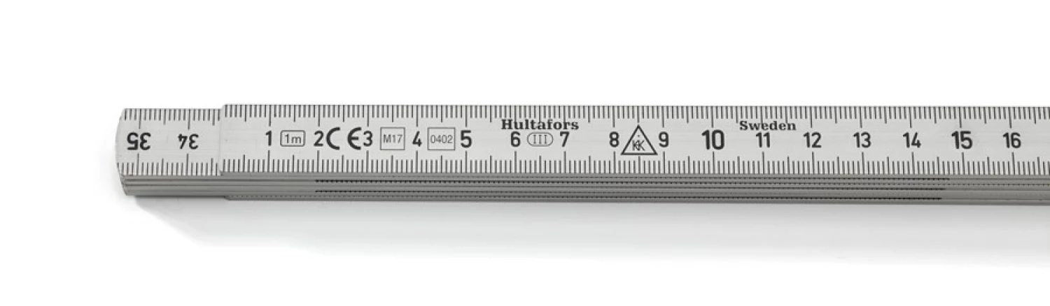 Hultafors A59-1-6 Duimstok - Aluminium - 1m