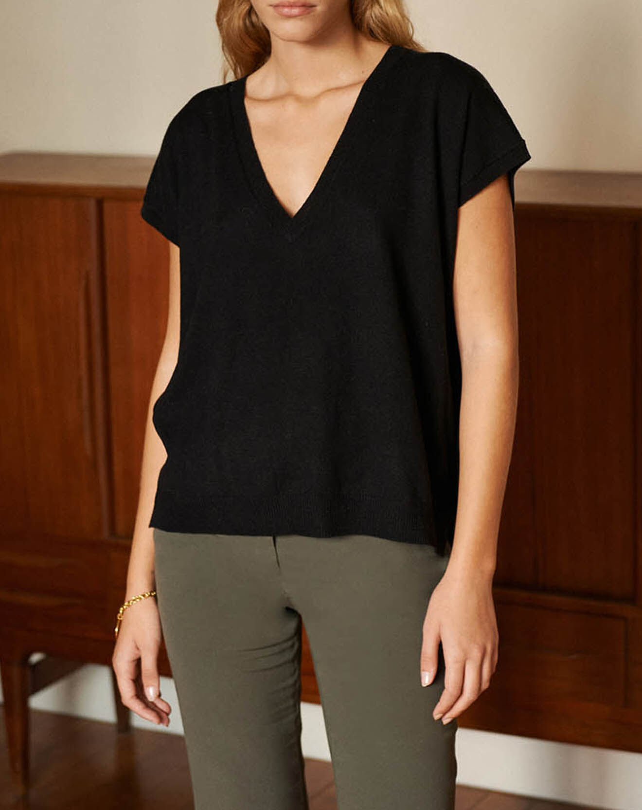 Belair Pull en Laine & Cachemire Palette noir