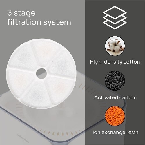 Dispensador de água automático para animais de estimação Mellerware Petto branco