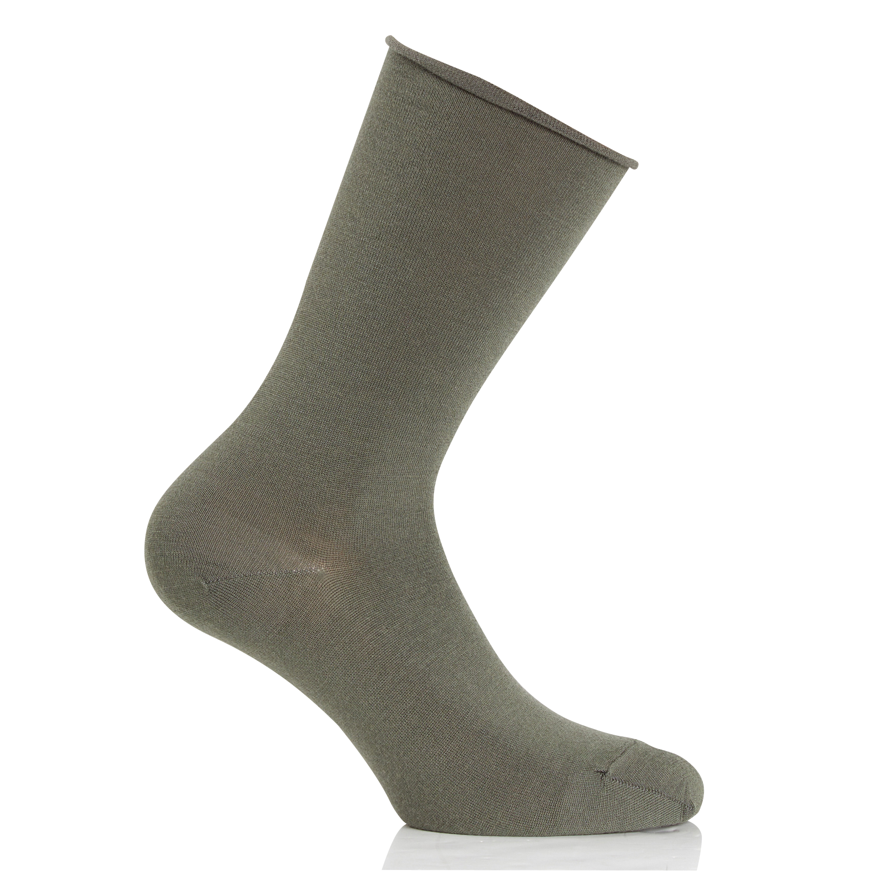 Chaussettes en laine fine mélangée | Kaki
