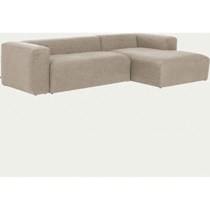 Canapé Blok 4 places méridienne droite beige 330 cm