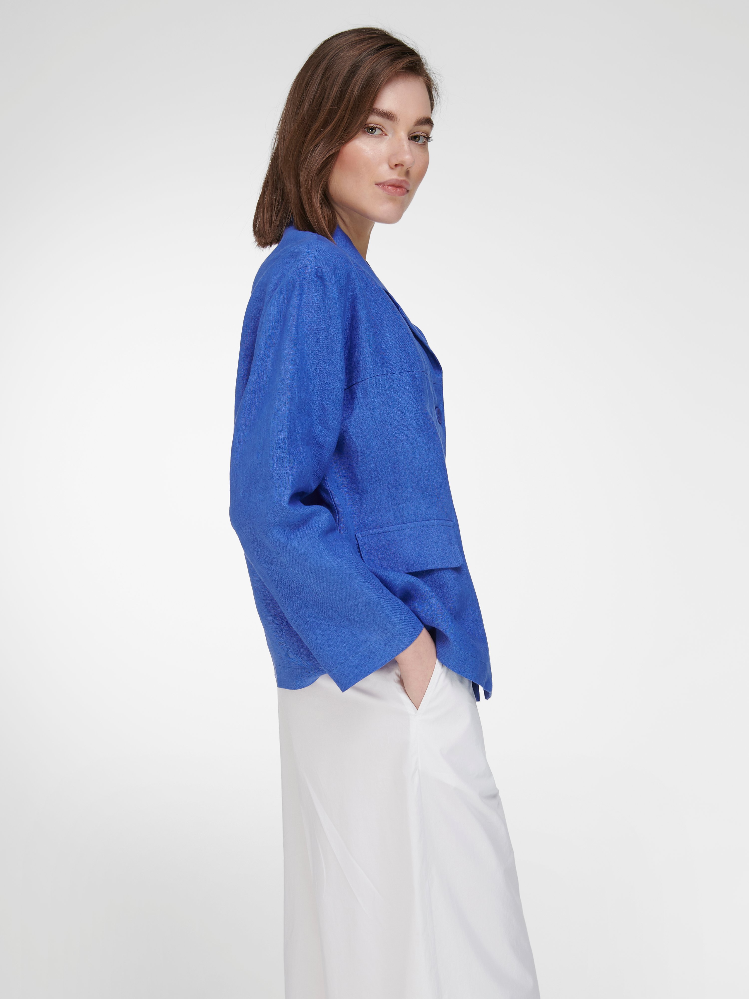Blusen-Jacke aus 100% Leinen