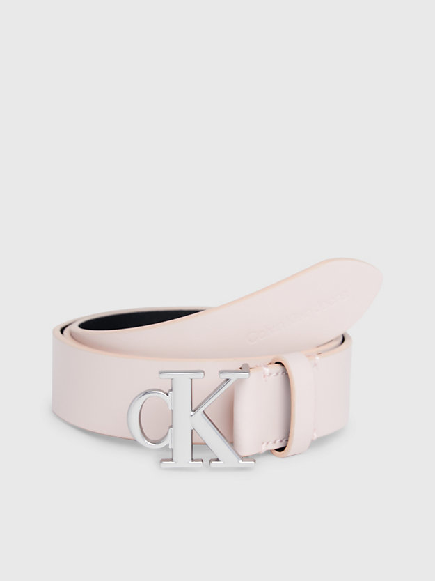 Cinto de couro com logotipo