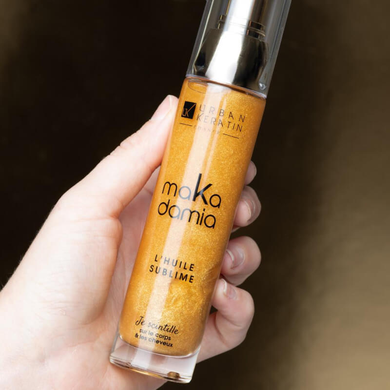 Trousse Huile pailletée Makadamia Urban Keratin