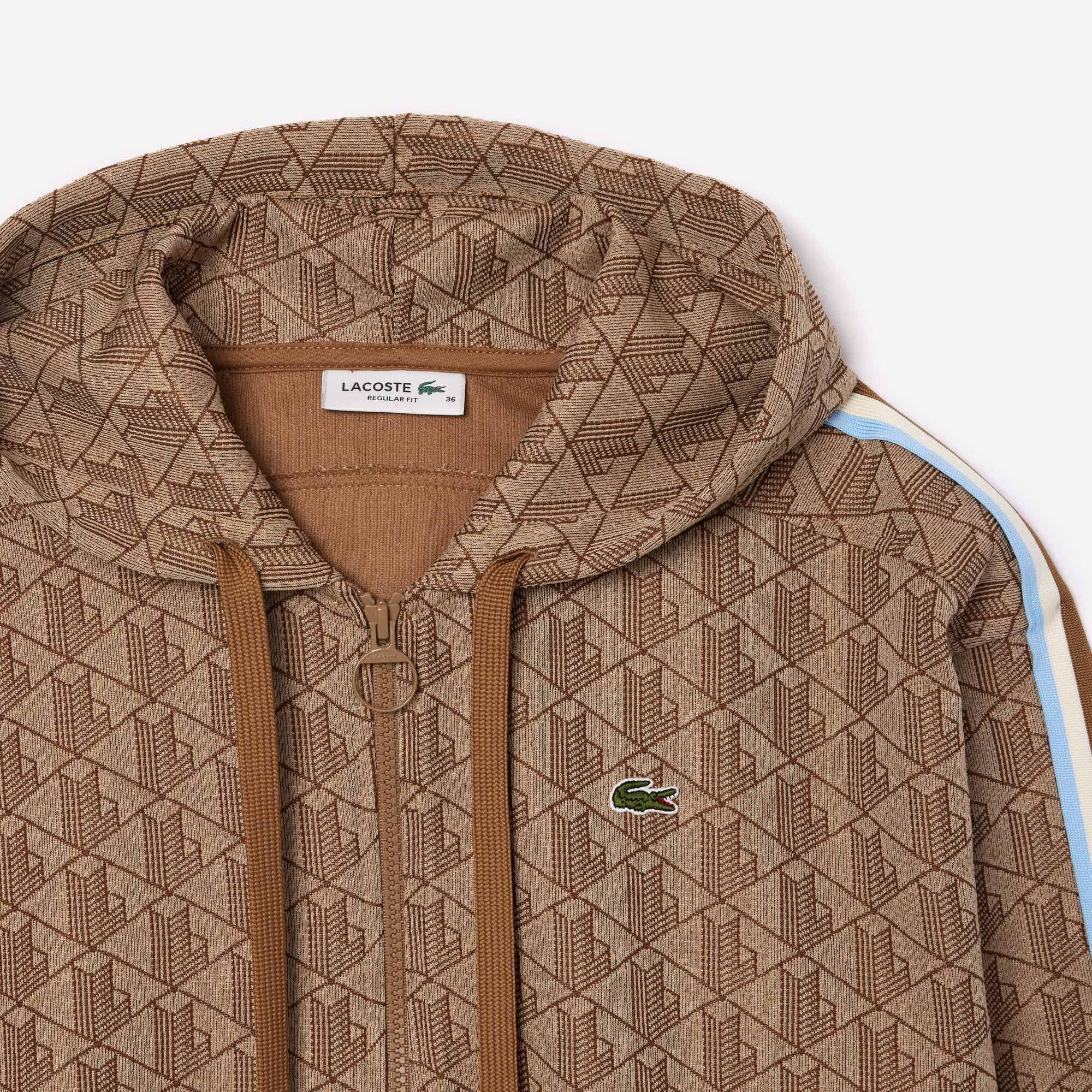 Hoodie aus Jacquard mit Monogramm Sweatshirts - Beige - Lacoste - Damen