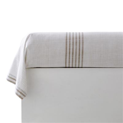 Linge de lit à rayures verticales et horizontales