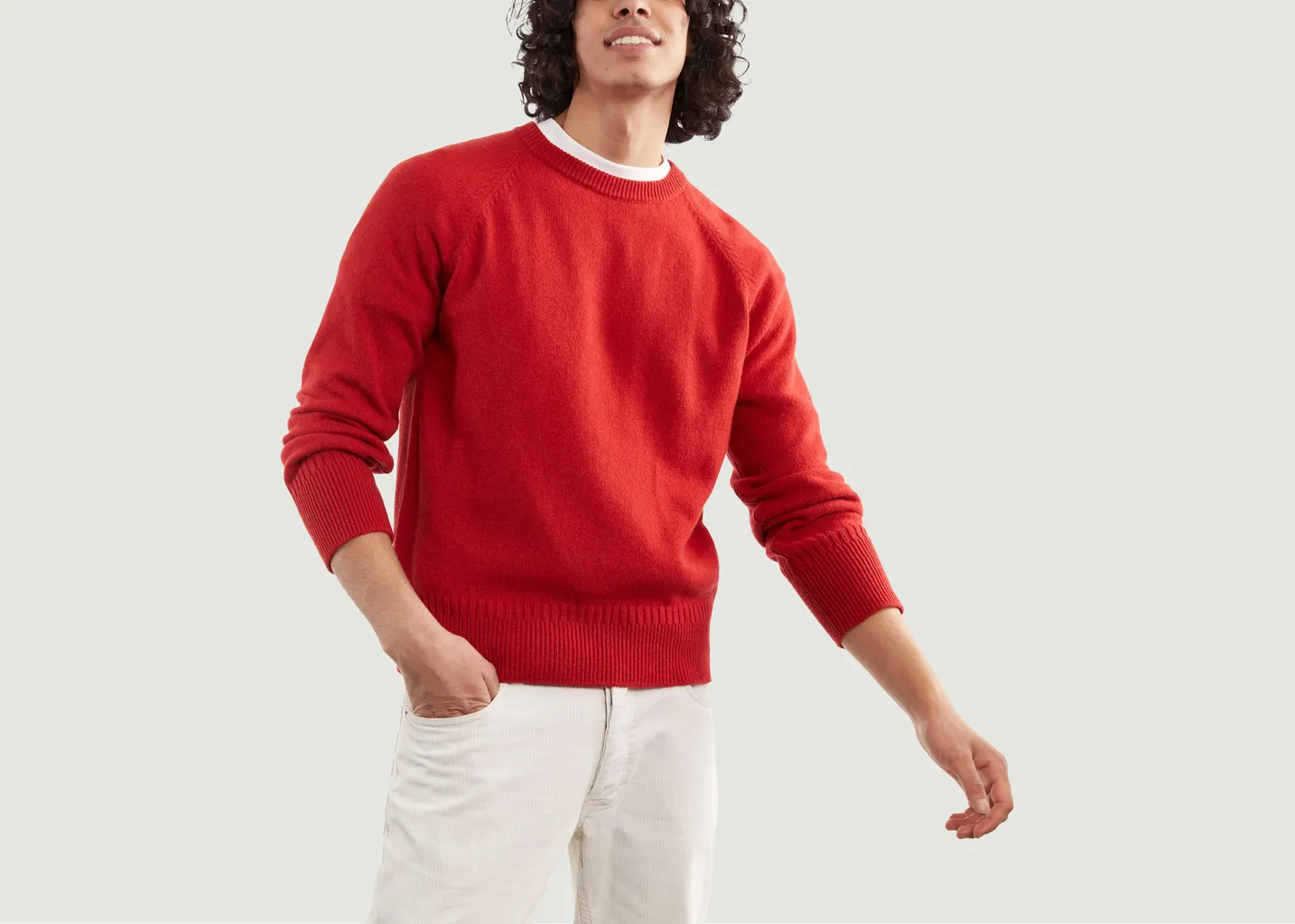 Pull col rond en cachemire Tricot