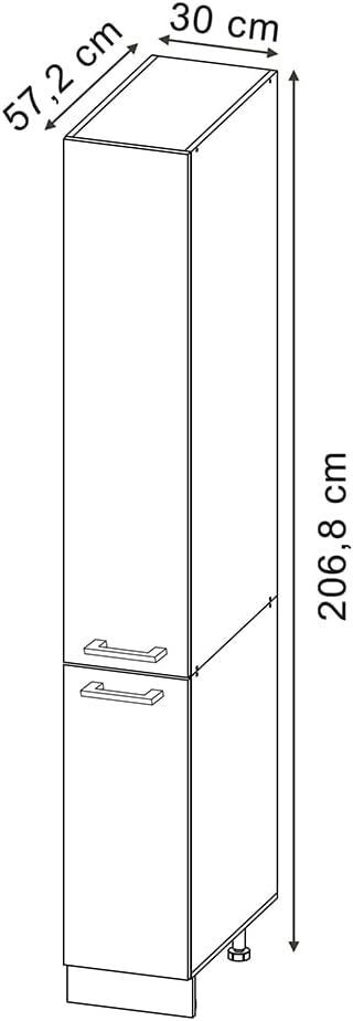 Vicco Apothekerschrank R-Line, Medizinschrank für die Küche, Sonoma, 30 cm