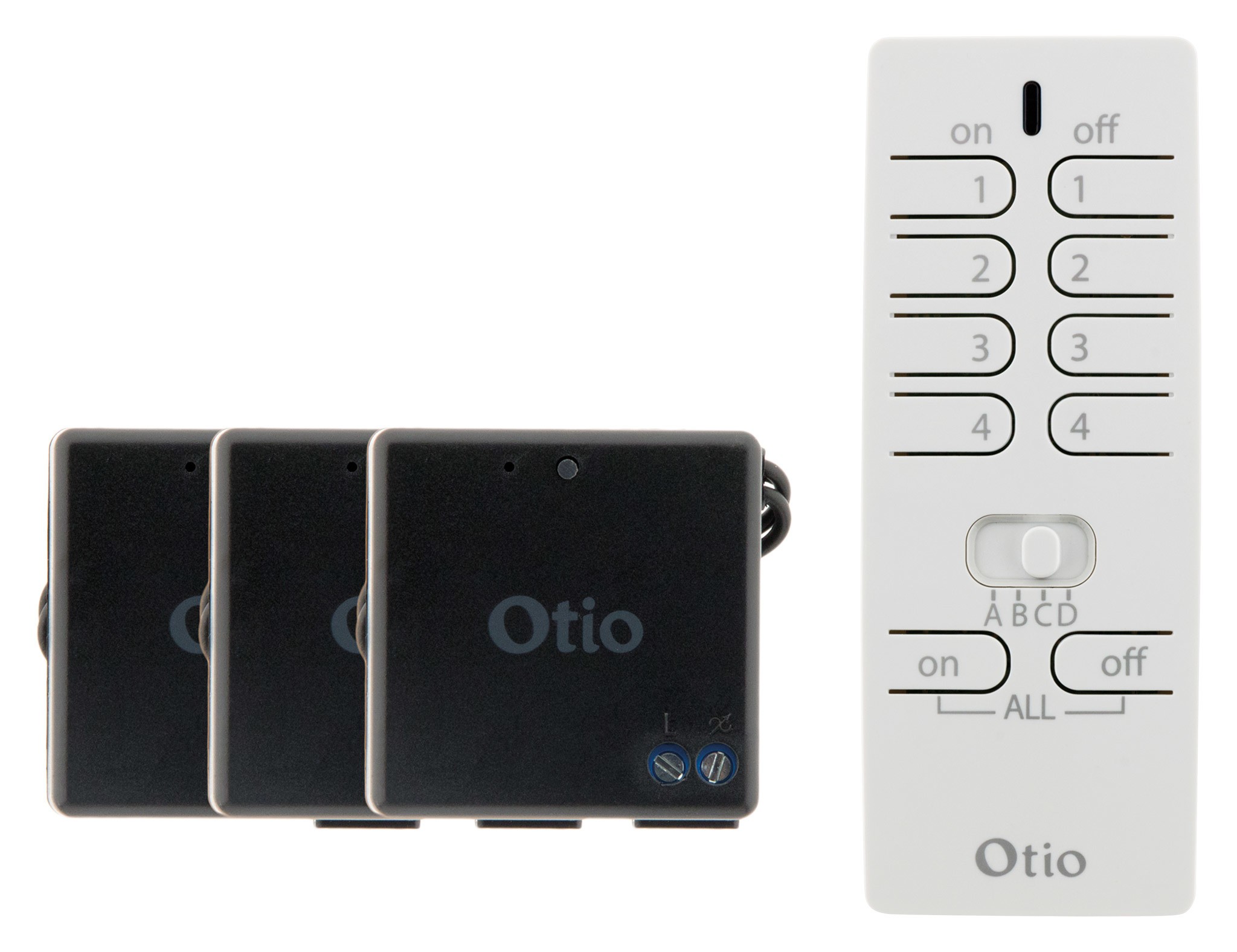Otio Pack éclairage télécommandé - Inclus 1 télécommande 16 canaux + 3 micro récepteurs