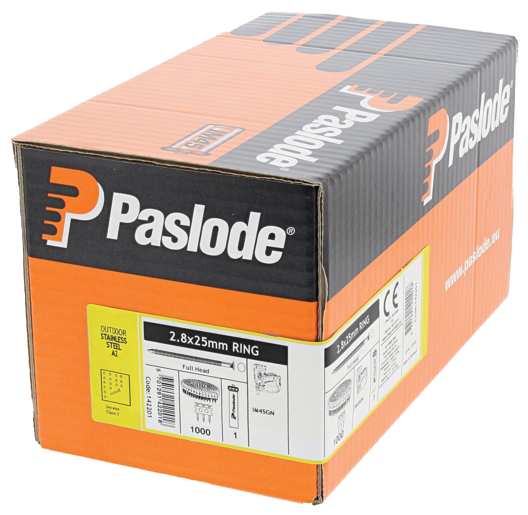 Paslode Nagel 2,5x35 Ring INOX A2 VE=1000  1Gas - 142207