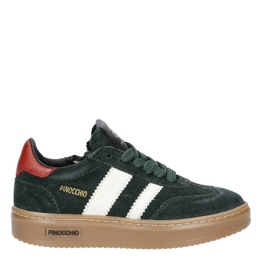 Pinocchio suède sneakers donkergroen