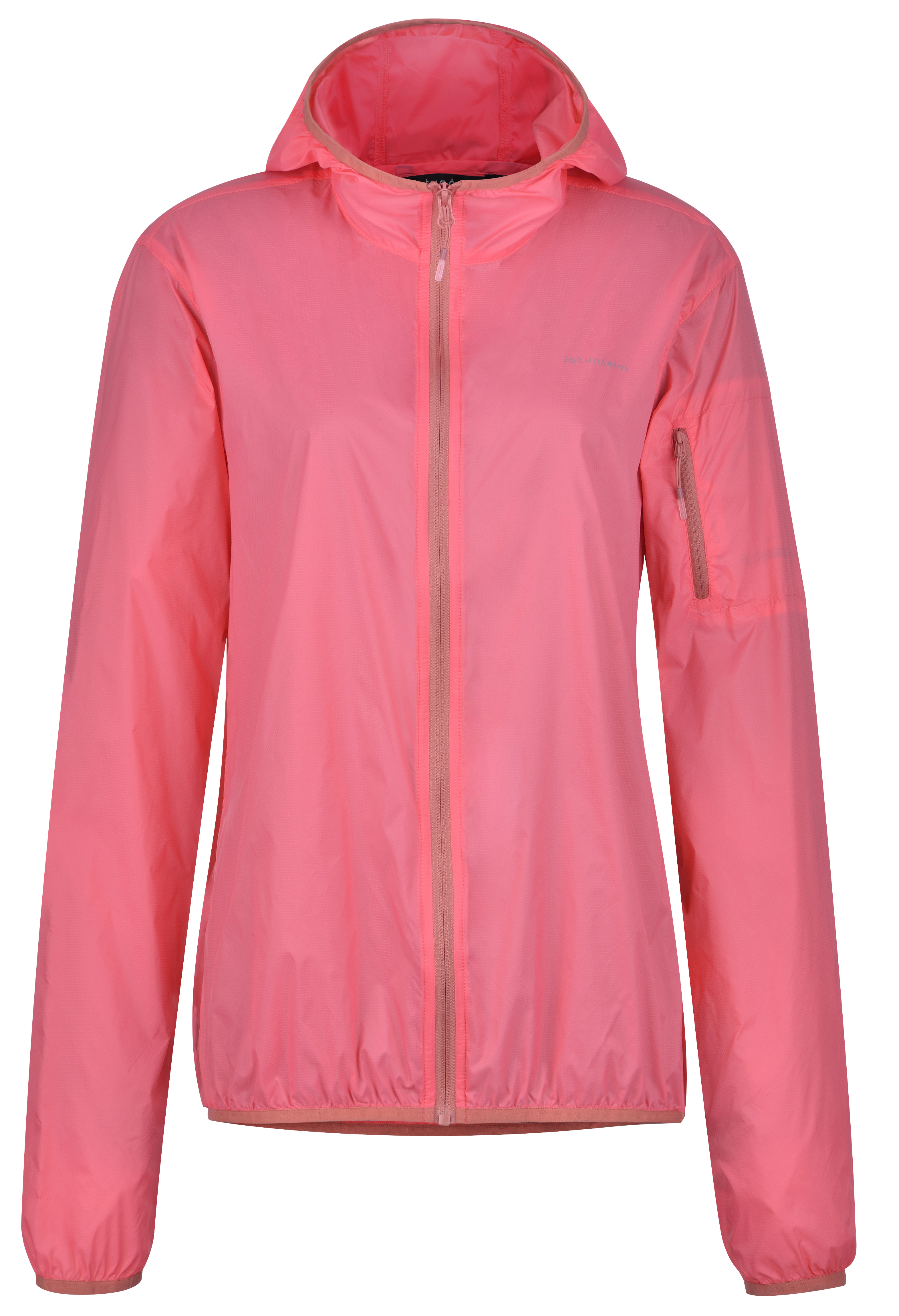 Vindjakke Packable Dame Sunkist Coral/Light Mahogany
