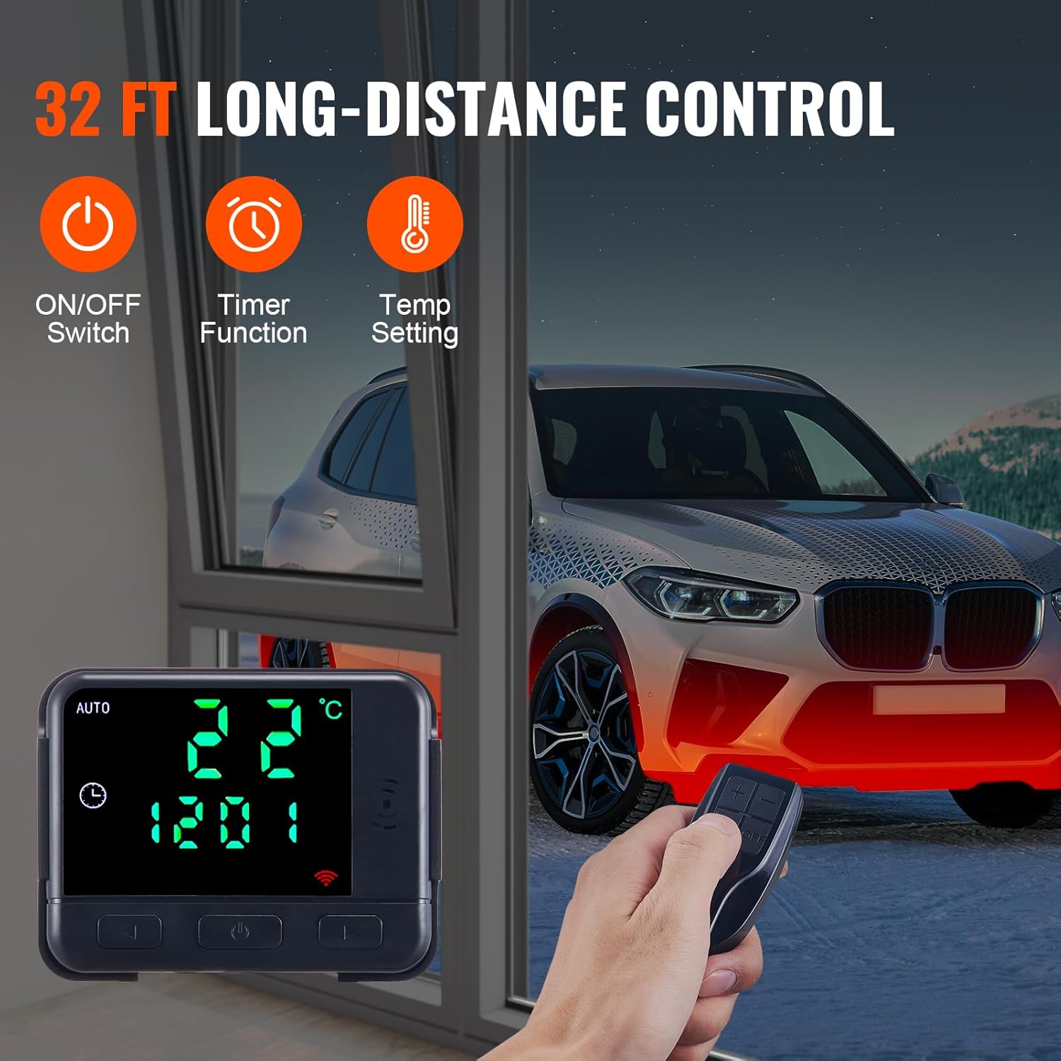 VEVOR Luft Dieselheizung Standheizung 12 V 8 kW, Luftheizung Air Diesel Standheizung Lufterhitzer, 0,16–0,62 L/Std. Dieselheizung mit LCD-Display & Fernbedienung Air Diesel Heizung