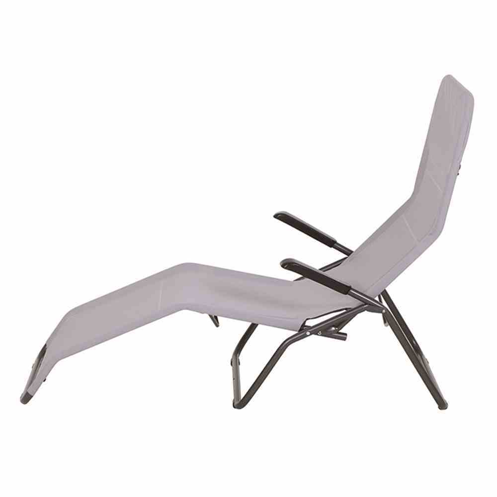 Sonnenliege ANCO - hellgrau-anthrazit - klappbar - 144 cm