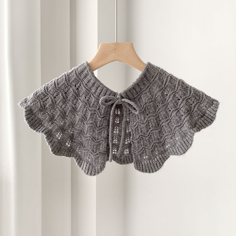 Amandier - Effen gebreide capelet