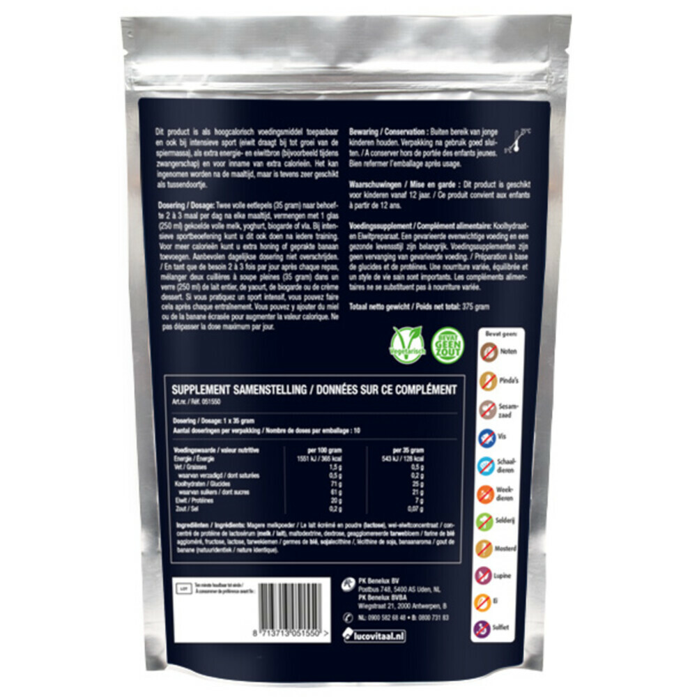 2x Lucovitaal Gewichtstoename Functional Food375 gr