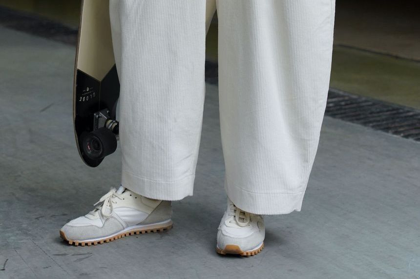 Shinobu - Harembroek van corduroy met elastische taille