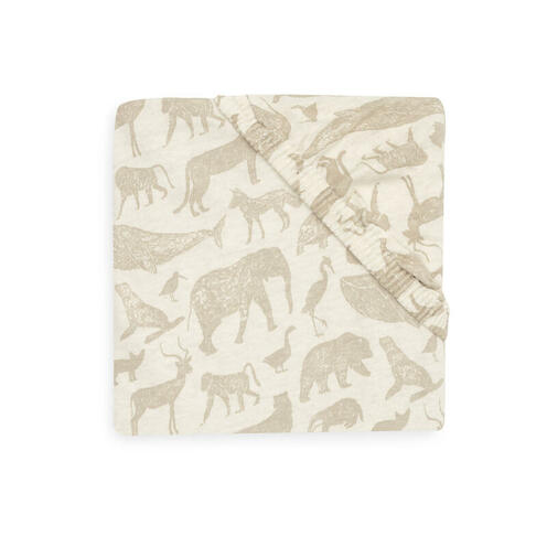 Drap-Housse Jersey 40/50x80/90 Animals Nougat - JOLLEIN