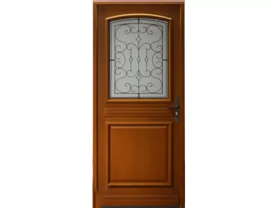 Porte D'Entrée Bois Vitrée, Perault, H,215Xl,90 P,Gauche Côtes Tableau