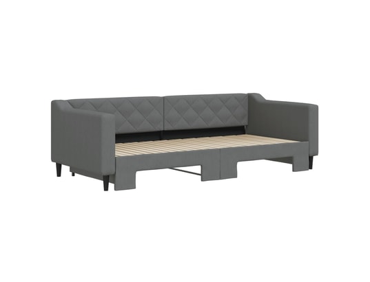 VIDAXL - Lit de jour avec lit gigogne gris foncé 90x200 cm tissu