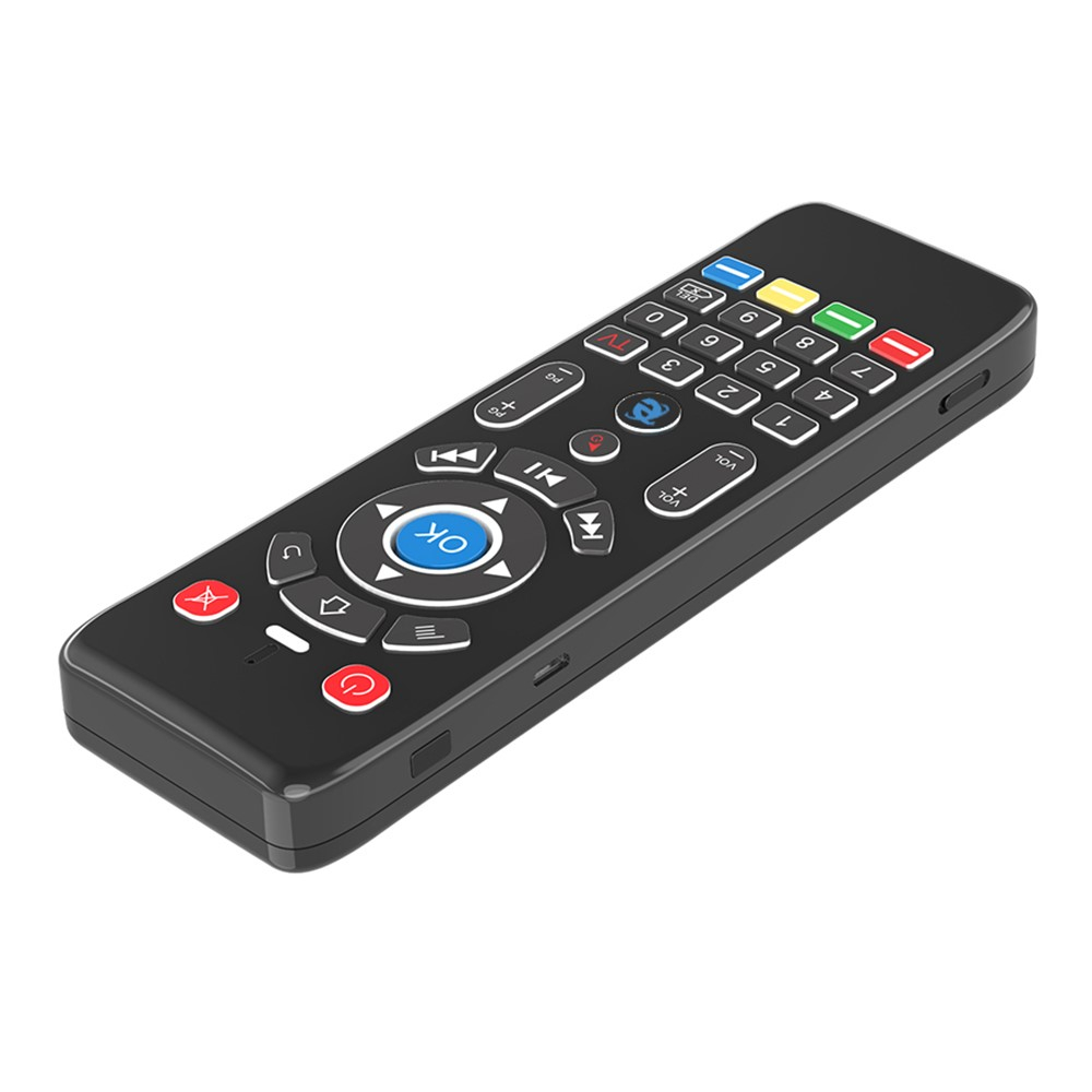 2.4 GHz Air Mouse Fernbedienung mit Keyboard   LED für Android TV Box / PC / Smart TV / Beamer / Laptop / HTPC / Mediaplayer - Schwarz