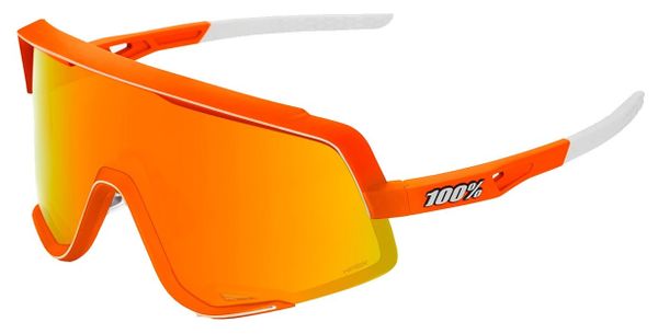 Lunettes 100% Glendale Orange / Miroir Rouge   Verres Transparent