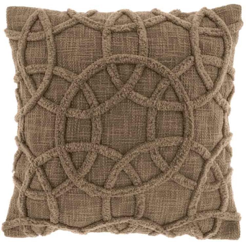 Unique Living - Sierkussen Everon Taupe -45x45cm