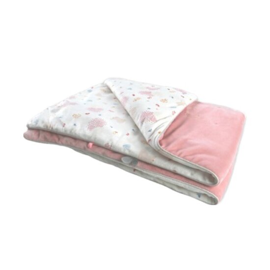 Lina & Joy Couverture Veloudoux    Rose        75 x 100 cm   de               Noukies