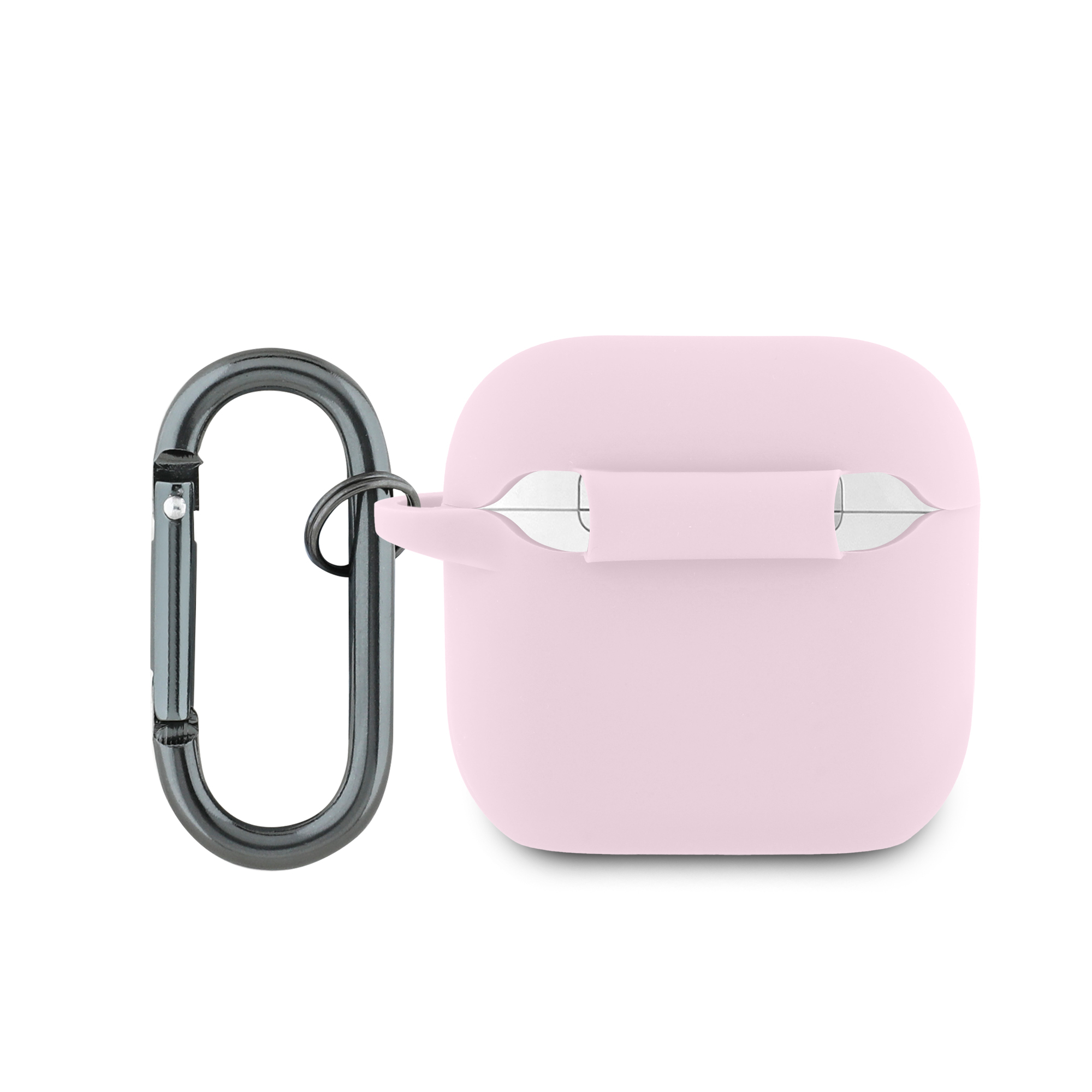 AirPods 4 Silikon Case Schutzhülle Abdeckung mit Karabinerhaken (LCA4SLOI) - Rosa