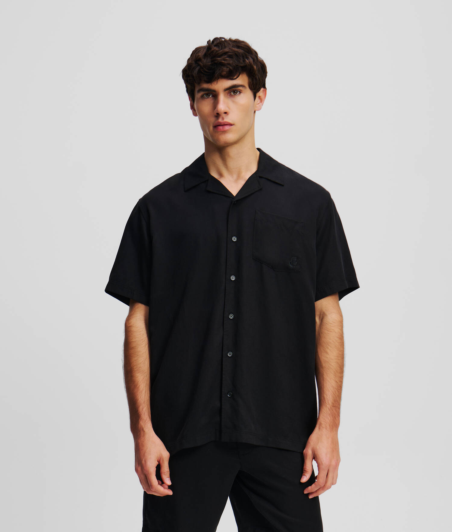 CHEMISE À MANCHES COURTES KARL KAMEO - Noir