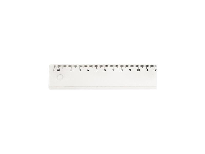 Büroline Lineal Massstab 20 cm Transparent Flachlineal aus Kunststoff