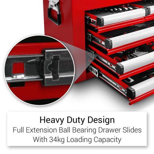 Conjunto de ferramentas para máquinas Daytona D520PSKIT com 520 peças, armário de 6 gavetas e armário de rolos com 7 gavetas.