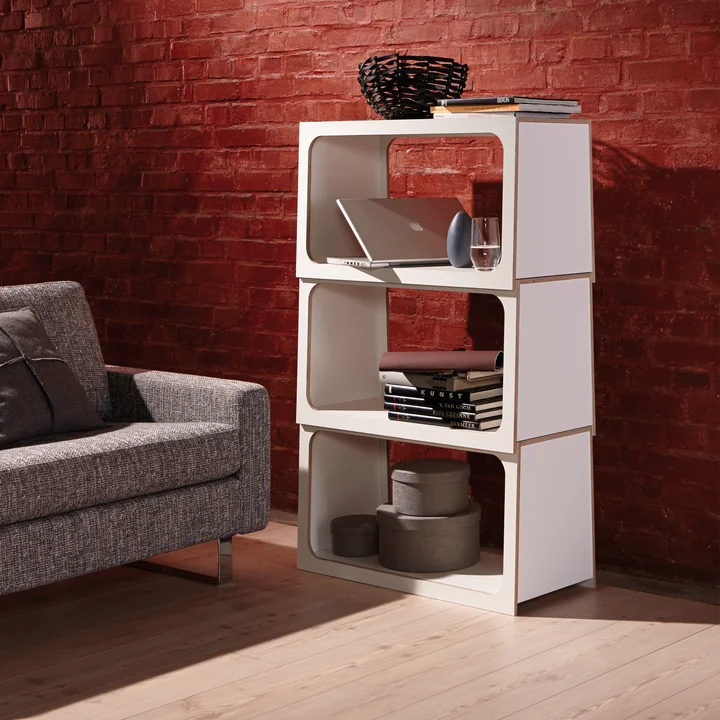 Müller Small Living - Boxit stapelbares Regalmodul, weiss