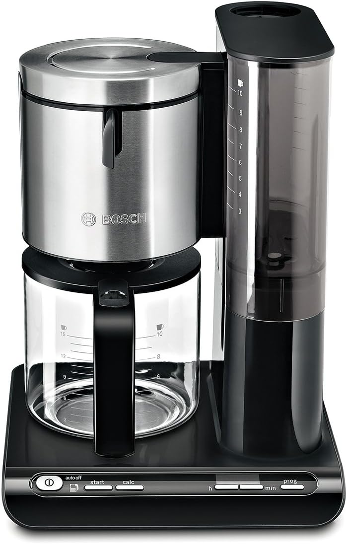 Bosch TKA8633 Kaffeemaschine Styline / für 10-15 Tassen / 1160 Watt max, Schwarz