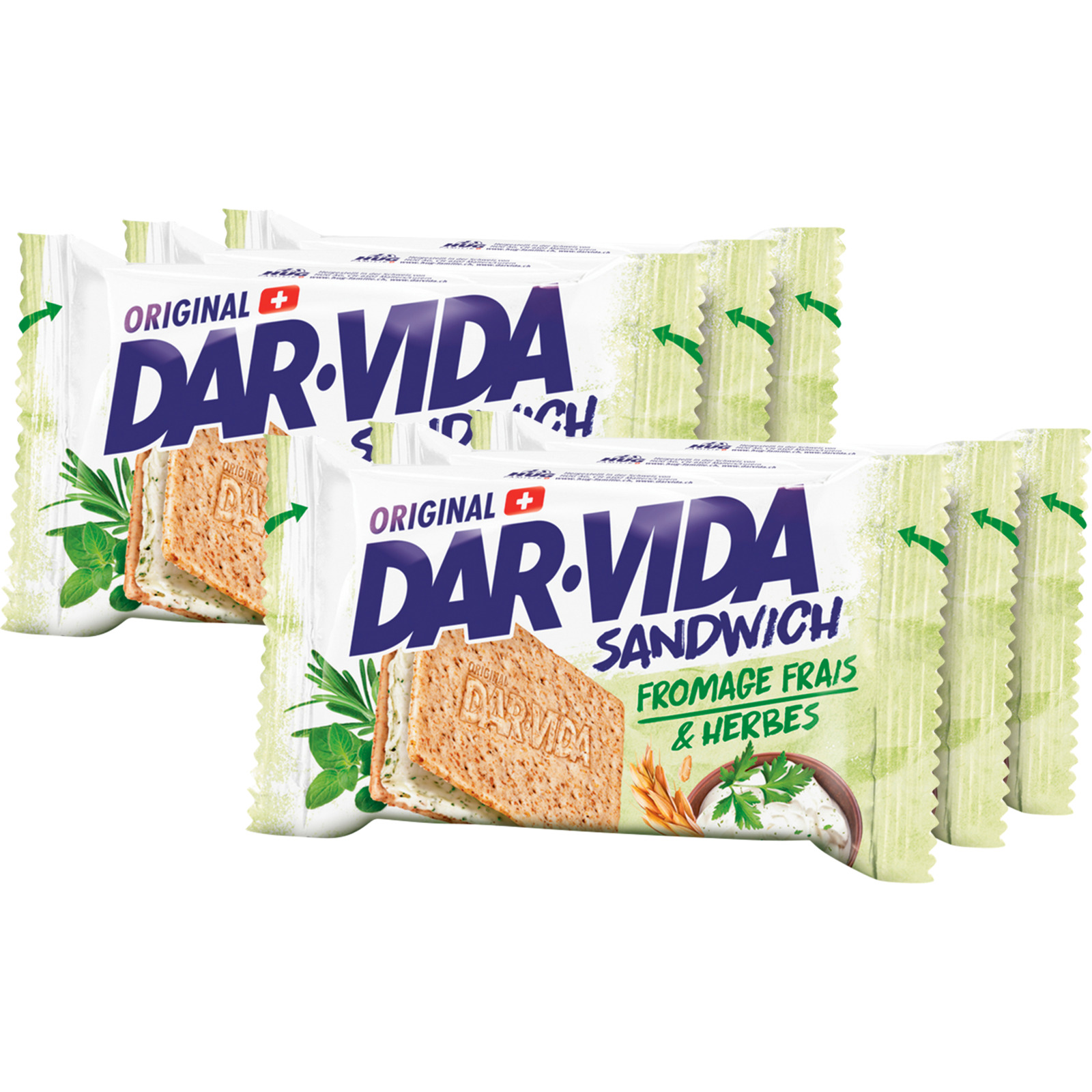 DAR-VIDA Sandwich Frischkäse & Kräuter 2 x 195 g