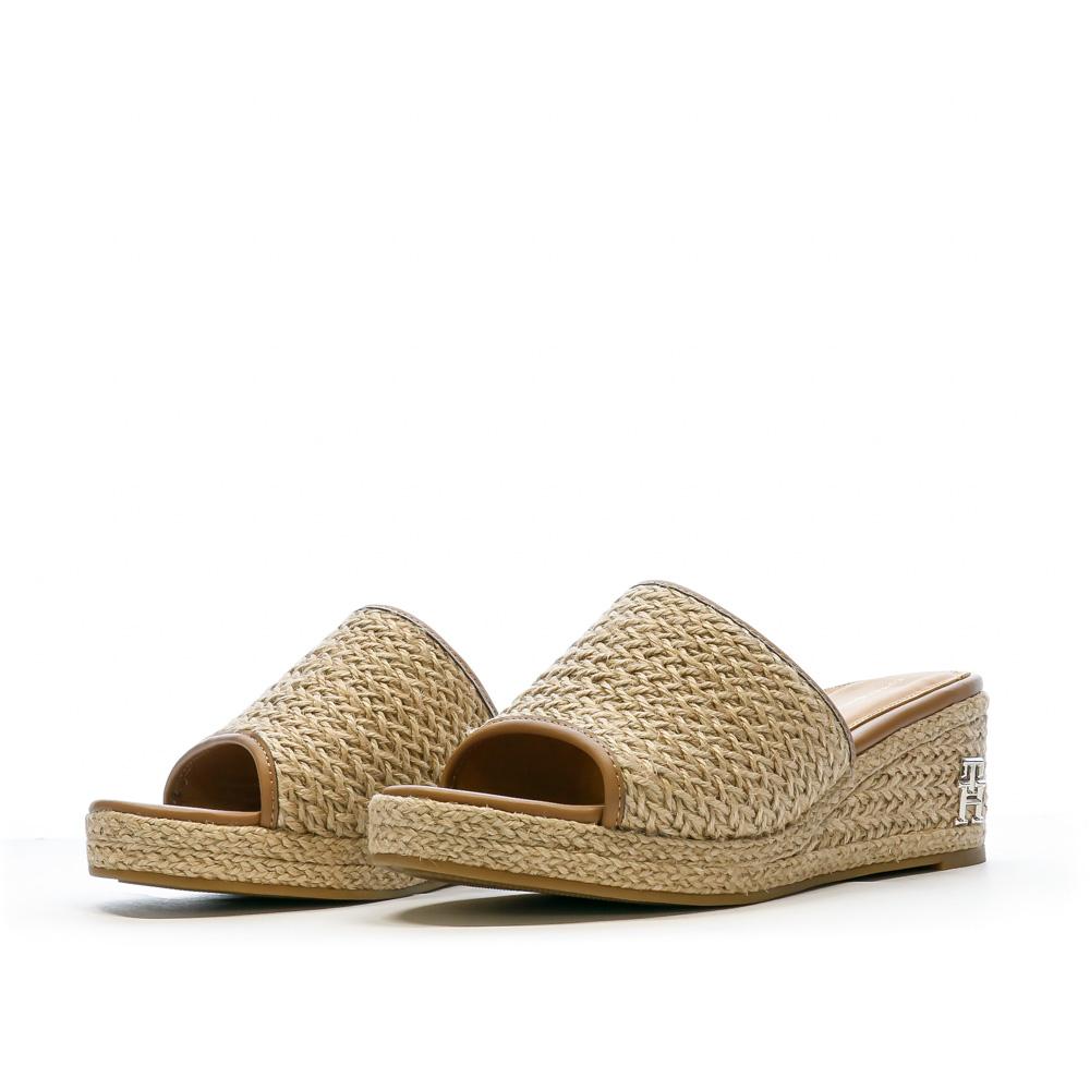 Tommy Hilfiger Sandales Beige Femme Tommy Hilfiger Rope Wedge
