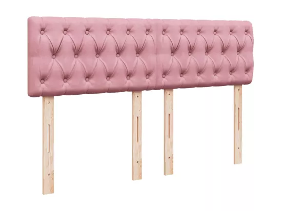 Sommier à lattes de lit avec matelas Rose 140x190 cm Velours